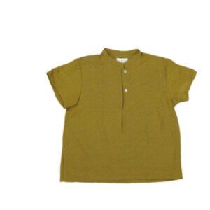Violeta federico Bruno girls unisex olive green short sleeve Henley 8 NWT